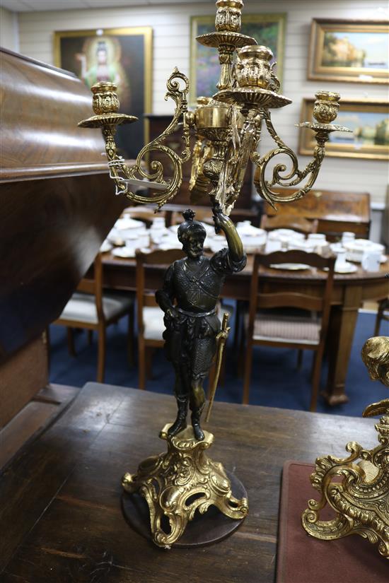 Ornate clock garniture
